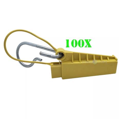 Esticador Cunha Cabo Drop Alça Plástica Amarelo C/ 100 Pçs - Multitoc Menor preço em Esticador Cunha Cabo Drop Alça Plástica Amarelo C/ 100 Pçs - Multitoc