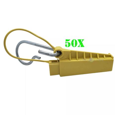 Esticador Cunha Cabo Drop Alça Plástica Amarelo C/ 50 Pçs - Multitoc Menor preço em Esticador Cunha Cabo Drop Alça Plástica Amarelo C/ 50 Pçs - Multitoc