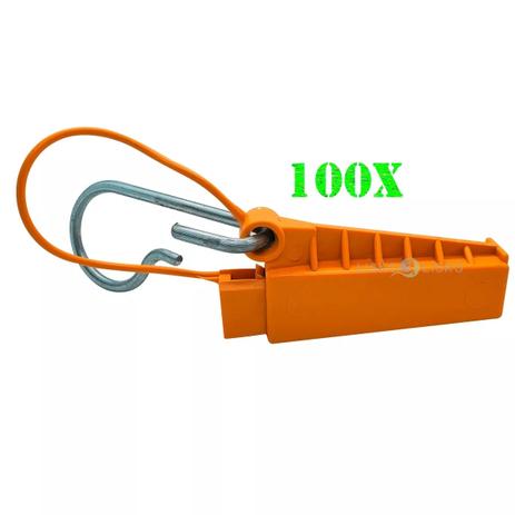 Esticador Cunha Cabo Drop Alça Plástica Laranja C/ 100 Pçs - Multitoc Menor preço em Esticador Cunha Cabo Drop Alça Plástica Laranja C/ 100 Pçs - Multitoc