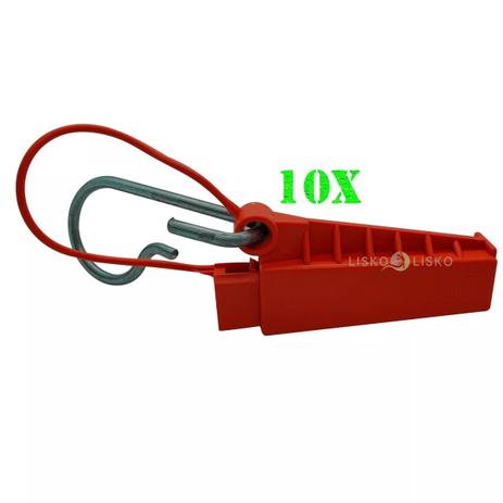 Esticador Cunha Cabo Drop Alça Plástica Vermelho C/ 10 Pçs - Multitoc Menor preço em Esticador Cunha Cabo Drop Alça Plástica Vermelho C/ 10 Pçs - Multitoc