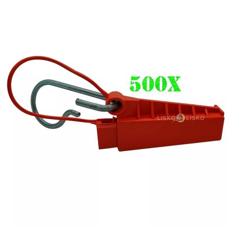 Esticador Cunha Cabo Drop Alça Plástica Vermelho C/ 500 Pçs - Multitoc Menor preço em Esticador Cunha Cabo Drop Alça Plástica Vermelho C/ 500 Pçs - Multitoc