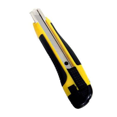 Estilete Emborrachado 3 Lâminas C/ Trava 18mm Hammer Menor preço em Estilete Emborrachado 3 Lâminas C/ Trava 18mm Hammer