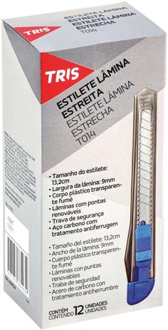 Estilete Estreito TRIS T014 Corpo Transparente Summit Menor preço em Estilete Estreito TRIS T014 Corpo Transparente Summit