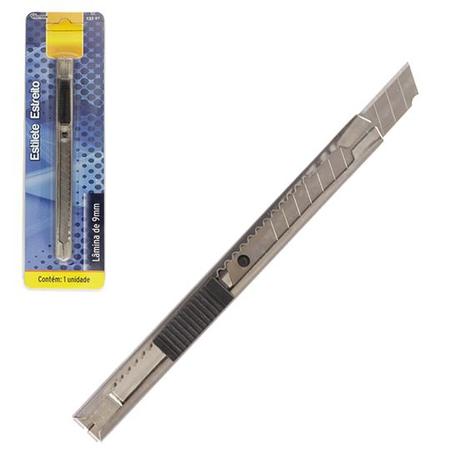 Estilete lamina estreita 9mm de aço - Western Menor preço em Estilete lamina estreita 9mm de aço - Western