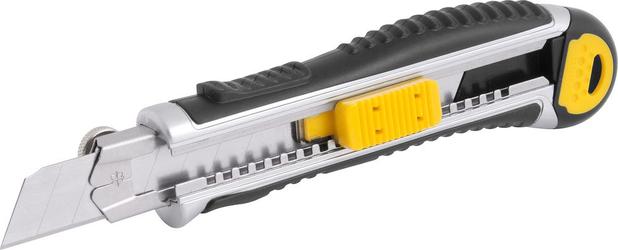 Estilete largo 18mm corpo metálico com guia botão trava e parafuso com 5 lâminas vdc-5 - Vonder Construtor Menor preço em Estilete largo 18mm corpo metálico com guia botão trava e parafuso com 5 lâminas vdc-5 - Vonder Construtor