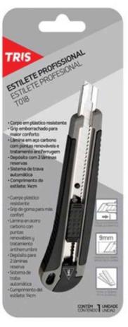 Estilete Metal Lamina Estreita T018 Tris Menor preço em Estilete Metal Lamina Estreita T018 Tris