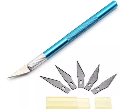 Estilete Precisão Bisturi Artesanato Modelismo 6 Lâminas - Westpress Menor preço em Estilete Precisão Bisturi Artesanato Modelismo 6 Lâminas - Westpress