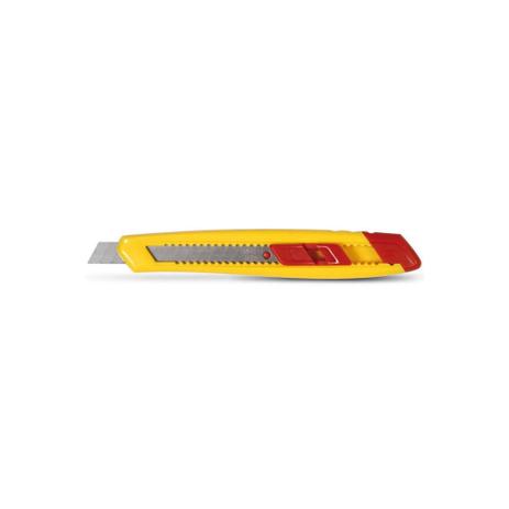 Estilete Retrátil com Lâmina de 9mm Amarelo E Vermelho - Starrett Menor preço em Estilete Retrátil com Lâmina de 9mm Amarelo E Vermelho - Starrett