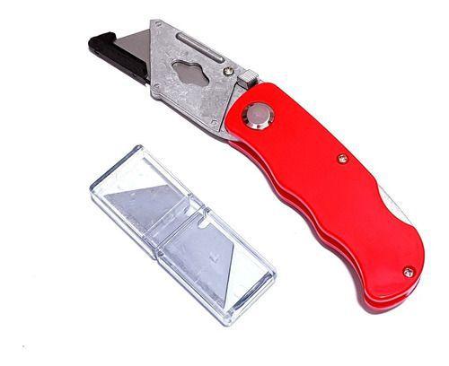 Estilete Segurança Prof. Trapezoidal Dobrável C/5 Lâminas - IDEA-PRO Menor preço em Estilete Segurança Prof. Trapezoidal Dobrável C/5 Lâminas - IDEA-PRO