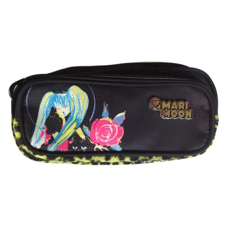 Estojo 2 ziperes mari moon preto dermiwil Menor preço em Estojo 2 ziperes mari moon preto dermiwil