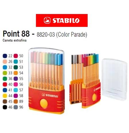 Estojo Caneta Stabilo Point 8820-03 C/20 Unidades Menor preço em Estojo Caneta Stabilo Point 8820-03 C/20 Unidades