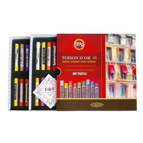Estojo de Giz Pastel Seco Toinson Dor Koh-I-Noor com 48 cores - 8516 Menor preço em Estojo de Giz Pastel Seco Toinson Dor Koh-I-Noor com 48 cores - 8516