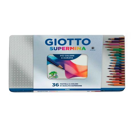 Estojo de Lata de Lápis de Cor Mina Permanente Giotto com 36 cores - 236900 Menor preço em Estojo de Lata de Lápis de Cor Mina Permanente Giotto com 36 cores - 236900