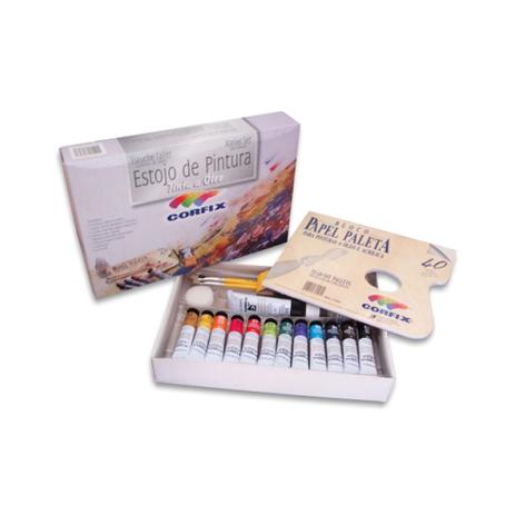 Estojo de Tinta A Óleo Para Presente Corfix Menor preço em Estojo de Tinta A Óleo Para Presente Corfix