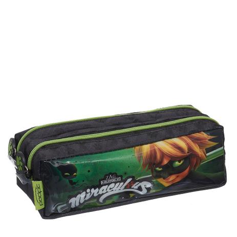 Menor preço em Estojo Duplo Miraculous Cat Noir Slim - Miraculous ladybug