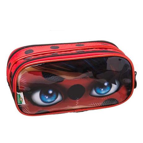 Estojo Duplo Miraculous Lady Bug 966a14 Pacific Menor preço em Estojo Duplo Miraculous Lady Bug 966a14 Pacific