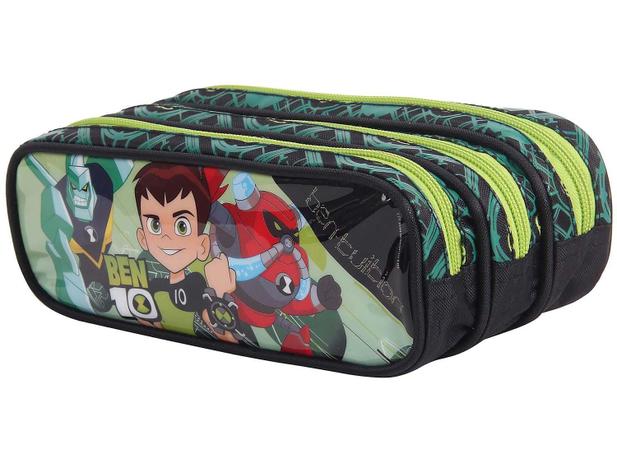 Estojo Escolar Ben 10 Soft Triplo - Dermiwil