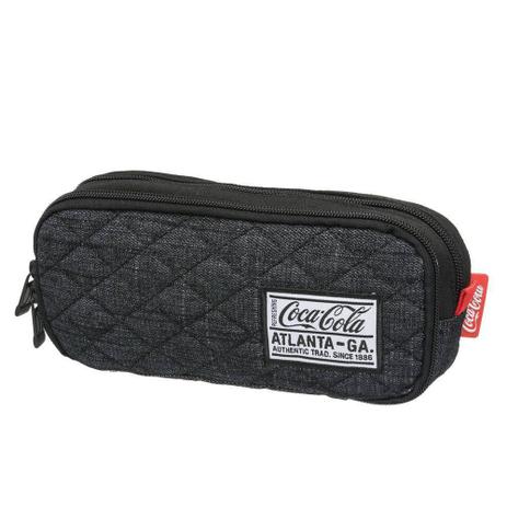 Estojo Escolar Duplo Coca Cola Unissex Jeans Preto - Pacific Menor preço em Estojo Escolar Duplo Coca Cola Unissex Jeans Preto - Pacific
