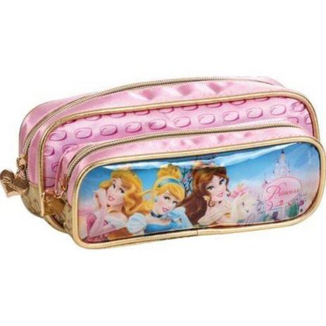 Estojo Escolar Infantil Duplo Princesas Castelo Rosa - Dmw Menor preço em Estojo Escolar Infantil Duplo Princesas Castelo Rosa - Dmw