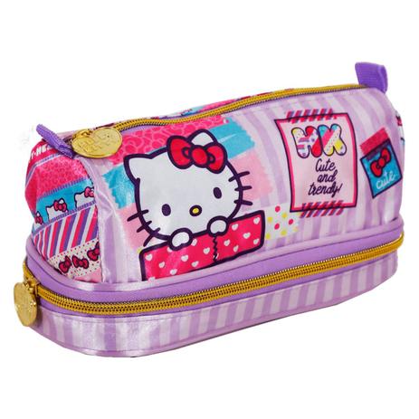 Estojo Escolar Infantil Xeryus Hello Kitty Washi Pink Duplo Menor preço em Estojo Escolar Infantil Xeryus Hello Kitty Washi Pink Duplo