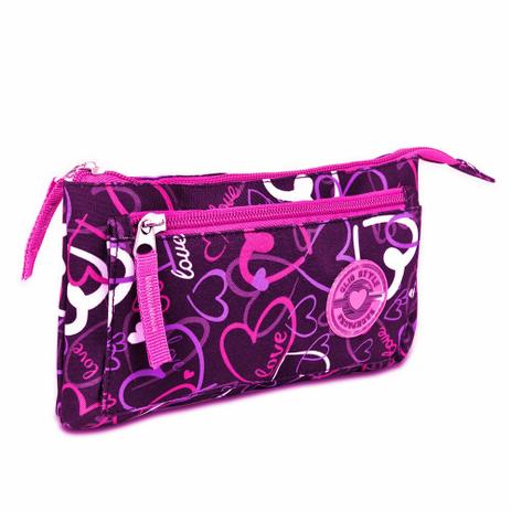 Estojo Escolar Juvenil Love Roxo MF6018 Clio Menor preço em Estojo Escolar Juvenil Love Roxo MF6018 Clio