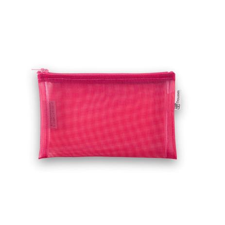 Estojo Escolar Juvenil Slim Telado Lápis Caneta Nylon Rosa - Trousses Menor preço em Estojo Escolar Juvenil Slim Telado Lápis Caneta Nylon Rosa - Trousses