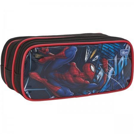 Estojo Escolar Triplo Grande Spider Man 148904 - Tilibra - Tendtudo Menor preço em Estojo Escolar Triplo Grande Spider Man 148904 - Tilibra - Tendtudo