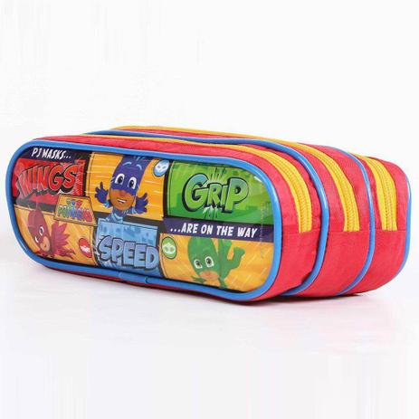 Estojo Escolar Triplo Pj Masks 11557 Dmw Menor preço em Estojo Escolar Triplo Pj Masks 11557 Dmw
