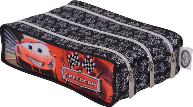 Estojo Escolar Triplo Speed Car School Fashion Menor preço em Estojo Escolar Triplo Speed Car School Fashion