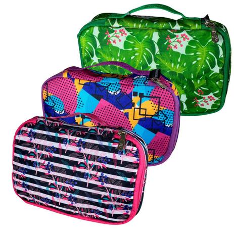 Estojo Fiorella Sotti Box Nylon 100 Pens Escolar 2021 - Rocie Menor preço em Estojo Fiorella Sotti Box Nylon 100 Pens Escolar 2021 - Rocie