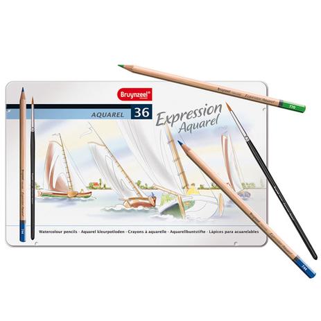 Estojo Metálico de Lápis de Cor Expression Aquarel Bruynzeel 36 Cores - 7735M36 Menor preço em Estojo Metálico de Lápis de Cor Expression Aquarel Bruynzeel 36 Cores - 7735M36