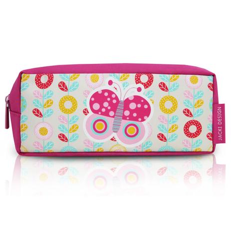 Estojo necessaire escolar infantil criança ziper menina jacki design pink borboleta Menor preço em Estojo necessaire escolar infantil criança ziper menina jacki design pink borboleta
