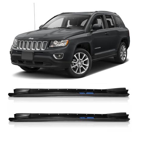 Estribo jeep compass 2017 preto / azul c/ kit fix - Suns farois Menor preço em Estribo jeep compass 2017 preto / azul c/ kit fix - Suns farois