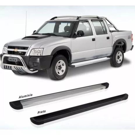 Estribo lat. aluminio cromado s-10 95/11 cab. dupla - Track Menor preço em Estribo lat. aluminio cromado s-10 95/11 cab. dupla - Track