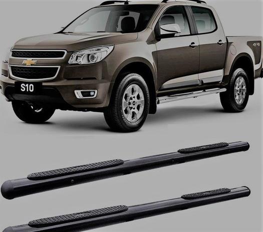 Estribo lat. oval preto s-10 12/... cab. dupla - Track Menor preço em Estribo lat. oval preto s-10 12/... cab. dupla - Track