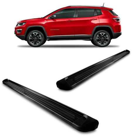 Estribo Lateral Alumínio Preto Jeep Compass 2017 2018 - Ccf Menor preço em Estribo Lateral Alumínio Preto Jeep Compass 2017 2018 - Ccf
