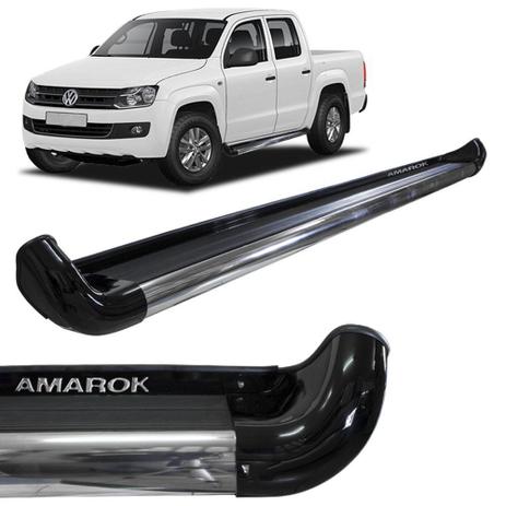 Estribo Lateral Amarok CD 2010 a 2019 Preto Mystic Personalizado Menor preço em Estribo Lateral Amarok CD 2010 a 2019 Preto Mystic Personalizado