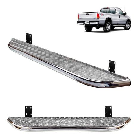 Estribo Lateral Chapa F250 F350 CS 2004 a 2011 Roda a Roda Cromado Gtnox Menor preço em Estribo Lateral Chapa F250 F350 CS 2004 a 2011 Roda a Roda Cromado Gtnox