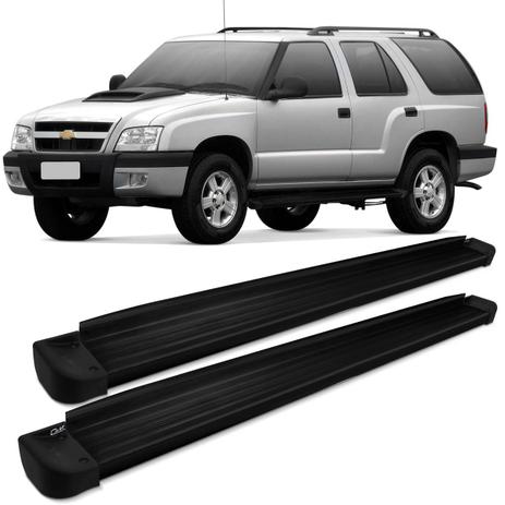 Menor preço em Estribo Lateral Chevrolet Blazer 2000 a 2010 Plataforma Preto Ponteira Preta Original - Ck