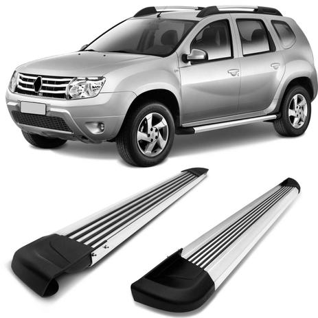 Estribo Lateral Duster 2012 A 2017 Prata Polido Ponteira Preta Fosca Plataforma Bepo G2 Menor preço em Estribo Lateral Duster 2012 A 2017 Prata Polido Ponteira Preta Fosca Plataforma Bepo G2