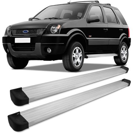 Estribo Lateral Ecosport 2005 a 2012 Plataforma Alumínio Ponteira Preta Original - Ck Menor preço em Estribo Lateral Ecosport 2005 a 2012 Plataforma Alumínio Ponteira Preta Original - Ck
