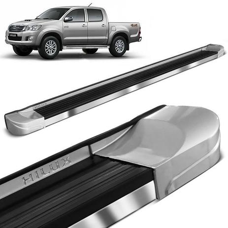 Estribo Lateral em Alumínio Hilux 2005 2014 CD Cor Prata - Ck Menor preço em Estribo Lateral em Alumínio Hilux 2005 2014 CD Cor Prata - Ck