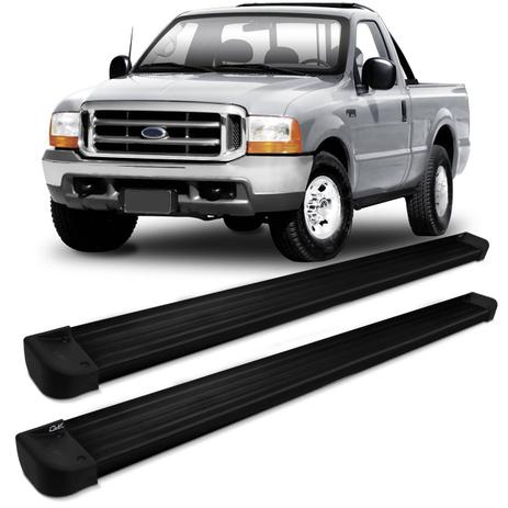 Estribo Lateral Ford F250 Cabine Simples 1999 a 2012 Plataforma Preto Ponteira Preta Original - Ck Menor preço em Estribo Lateral Ford F250 Cabine Simples 1999 a 2012 Plataforma Preto Ponteira Preta Original - Ck