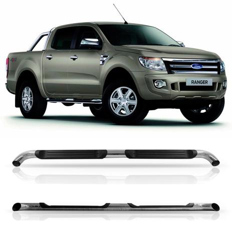 Estribo Lateral Ford Ranger Tubular 2013 2014 2015 - Sp acessórios Menor preço em Estribo Lateral Ford Ranger Tubular 2013 2014 2015 - Sp acessórios