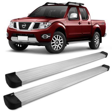 Estribo Lateral Frontier SEL Cabine Dupla 2008 a 2016 Plataforma Alumínio Ponteira Preta Original - Ck Menor preço em Estribo Lateral Frontier SEL Cabine Dupla 2008 a 2016 Plataforma Alumínio Ponteira Preta Original - Ck