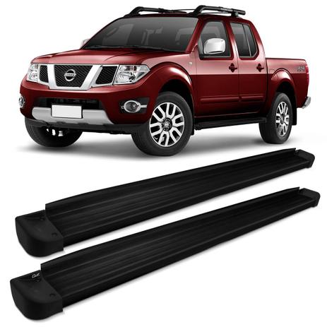 Estribo Lateral Frontier SEL Cabine Dupla 2008 a 2016 Plataforma Preto Ponteira Preta Original - Ck Menor preço em Estribo Lateral Frontier SEL Cabine Dupla 2008 a 2016 Plataforma Preto Ponteira Preta Original - Ck