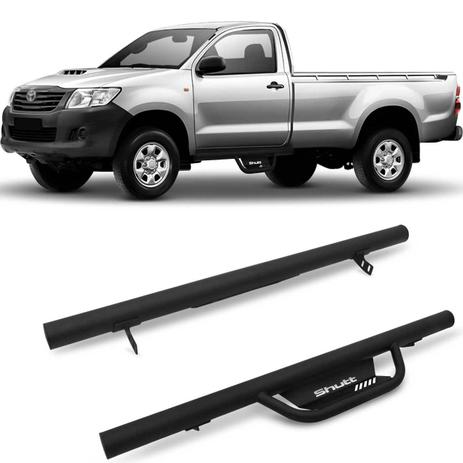 Estribo Lateral Hilux 16 17 Cabine Simples Tubular Big Foot Preto Fosco Shutt Modelo Original Menor preço em Estribo Lateral Hilux 16 17 Cabine Simples Tubular Big Foot Preto Fosco Shutt Modelo Original