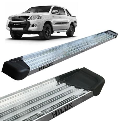 Estribo Lateral Hilux CD 2005 a 2015 Aluminio Polido A3 - Gtnox Menor preço em Estribo Lateral Hilux CD 2005 a 2015 Aluminio Polido A3 - Gtnox