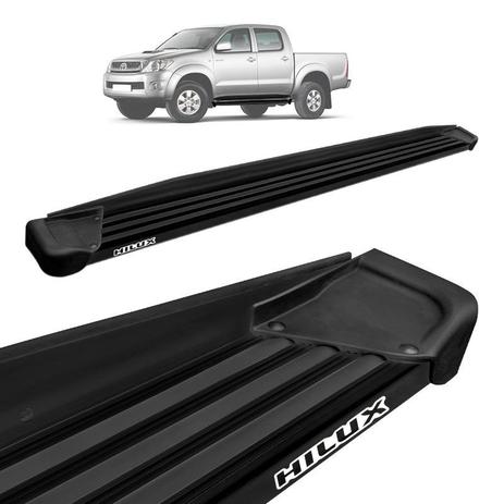 Estribo Lateral Hilux CD 2005 a 2015 Aluminio Preto A1 - Gtnox Menor preço em Estribo Lateral Hilux CD 2005 a 2015 Aluminio Preto A1 - Gtnox