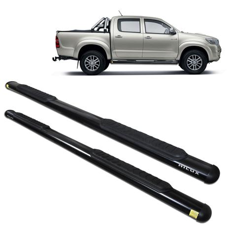Estribo Lateral Hilux CD 2005 a 2015 Oblongo Oval Preto - Track Menor preço em Estribo Lateral Hilux CD 2005 a 2015 Oblongo Oval Preto - Track